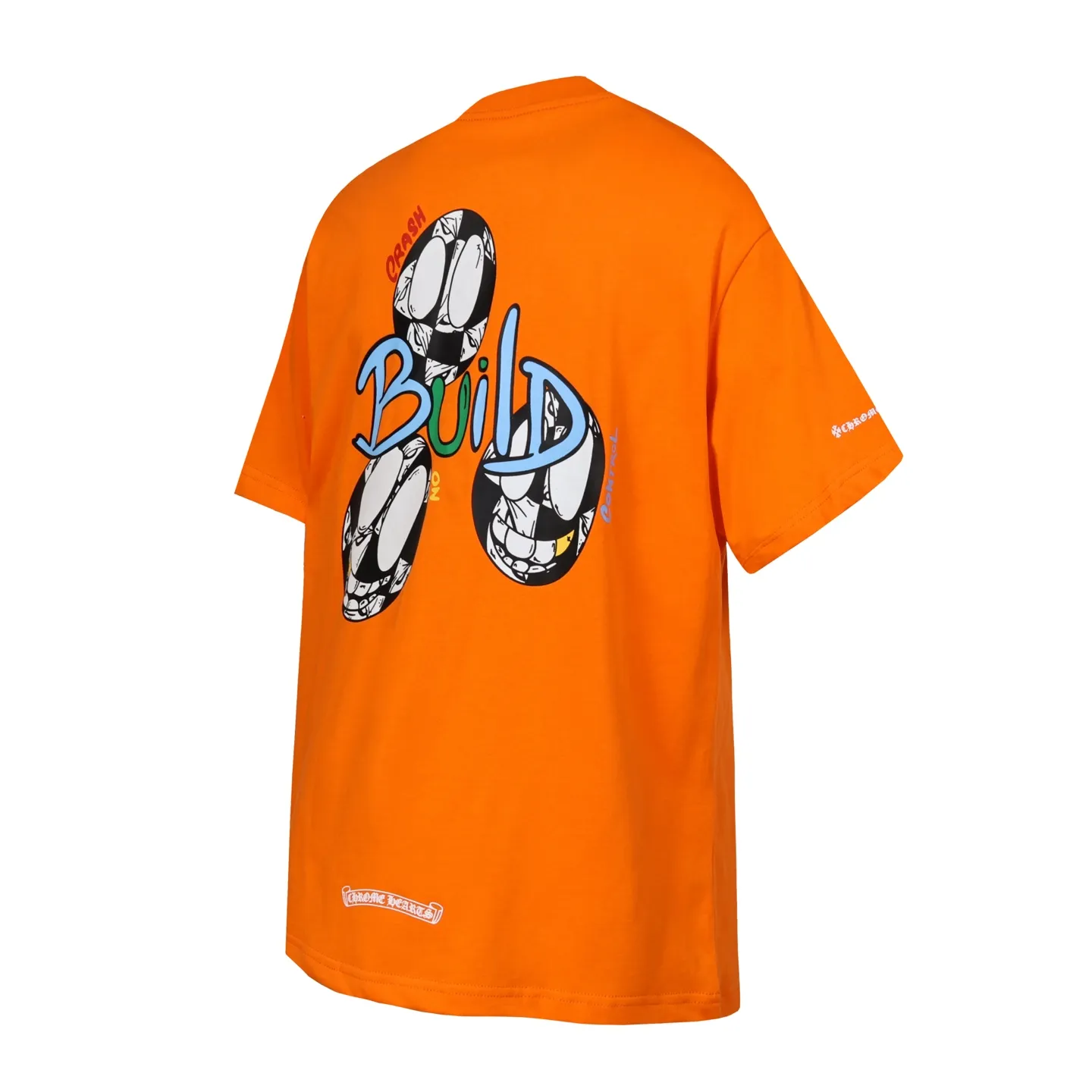 P150 Cross-border running quantity model, please do not place an order if you pursue quality - Chrome Hearts/Chrome Heart Graffiti✍️Spoof short-sleeved T-shirt - High weight, high density and high quality. The wool is soft, delicate and skin-friendly. Soft and silky to the touch. Excellent warmth and skin-friendly properties. - Custom-woven and custom-dyed, no color difference, no matter the fabric or workmanship details, beat the ordinary version on the market -Colour: orange -Size: S M L XL